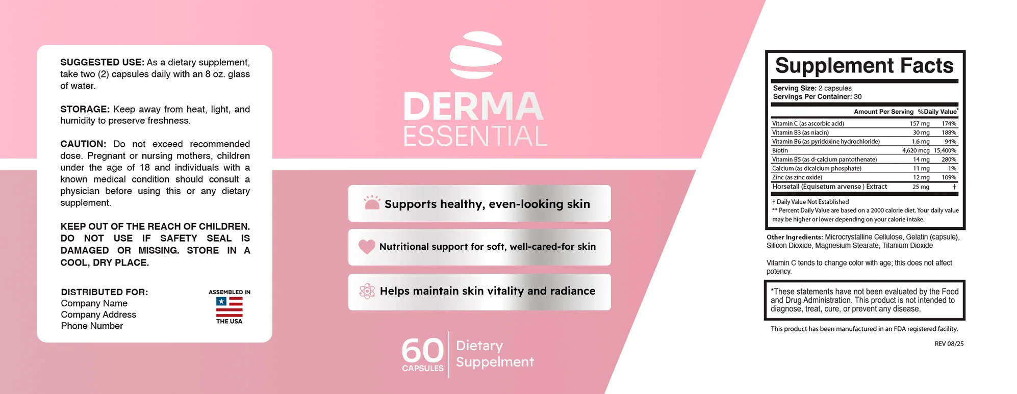 Derma Essential Label